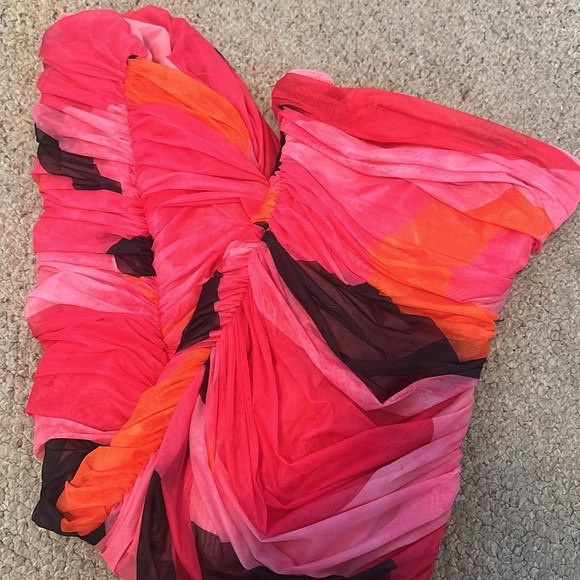 House Of Cb Sasha Multicolor Strapless Ruched Dress - Picture 4 of 4